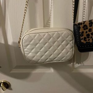 White quilted crossbody bag